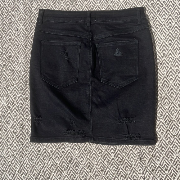 Abrand jeans black distressed denim skirt - Picture 2 of 4